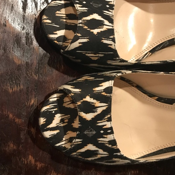Enzo Angiolini Maven Ikat Print Peeptoe Heels - Picture 5 of 6